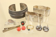 Konvolut Silberschmuck: Armreif,