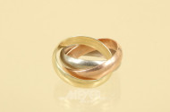 Ring, 585er GG/WG/RG, Trinity-Stil,