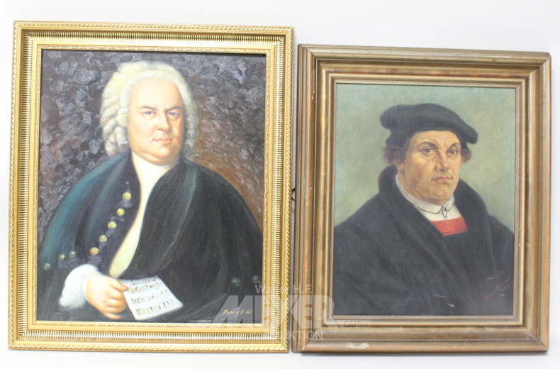 5 versch. Bilder: Martin Luther, Paar,