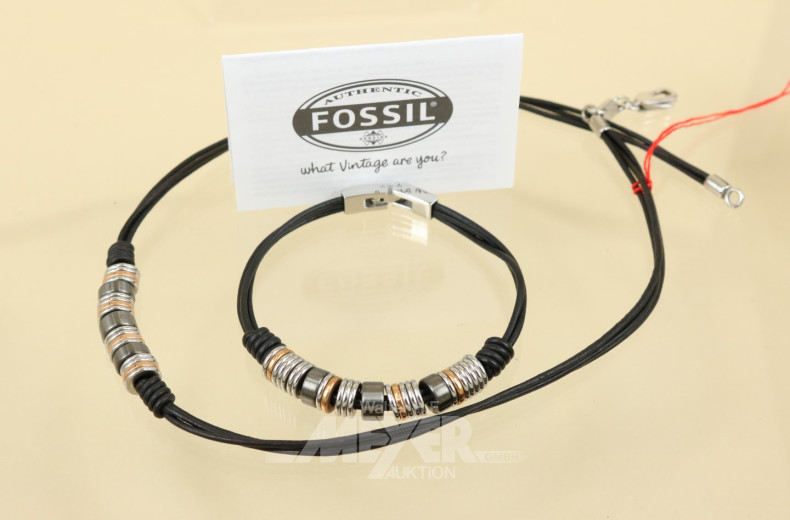 Modeschmuck-Set FOSSIL, 2-tlg.: