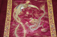 Wandbehang '' Drachendekor'', rot,