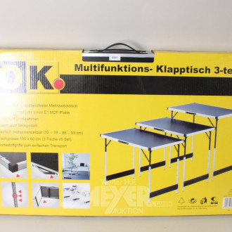 Multifunktions-Klapptisch, 3-tlg., OVP