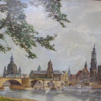 gr. Gemälde ''Ansicht von Dresden''