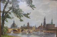 gr. Gemälde ''Ansicht von Dresden''