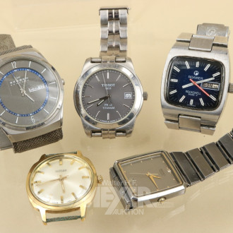 5 Armabnduhren u.a. SKAGEN, TISSOT, SEIKO,