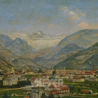 Gemälde, ''Blick über Bozen''