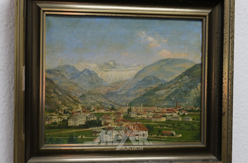 Gemälde, ''Blick über Bozen''