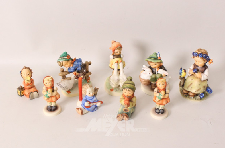 9 versch. GOEBEL/Hummel-Figuren