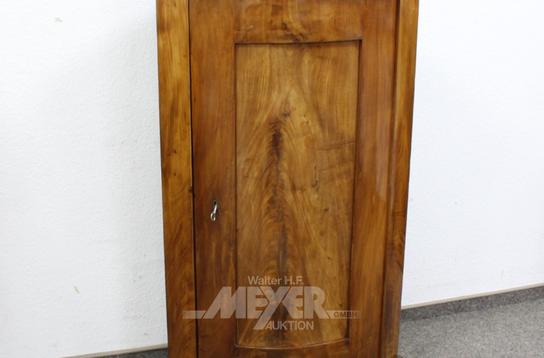 Biedermeier-Eckschrank, halbhoch,