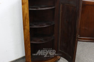 Biedermeier-Eckschrank, halbhoch,