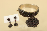 antikes Granat-Schmuck-Set, 3-tlg.