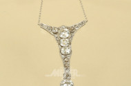 Collier, 750er WG, im Art Deco-Stil,