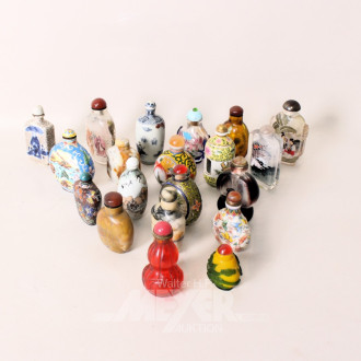 20 versch. Snuff Bottles