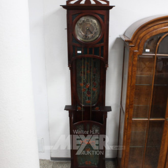 Standuhr (Retro), mahagonifarben,