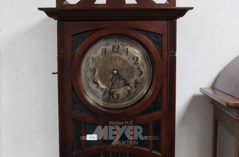 Standuhr (Retro), mahagonifarben,