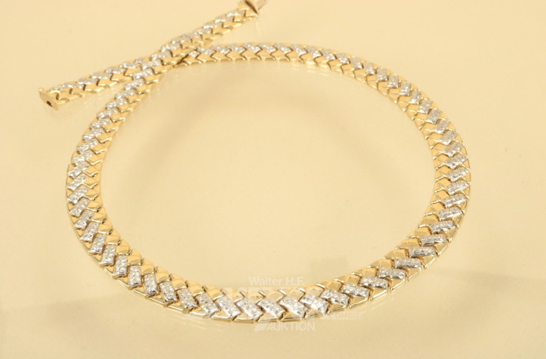 Gliedercollier, 585er GG, ca. 36 g