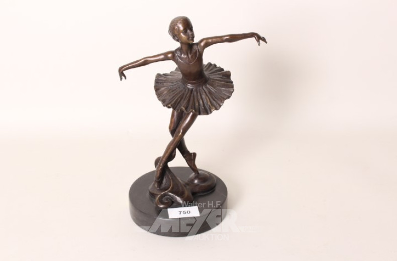 Metallfigur ''Ballerina'', ca. 26 cm,