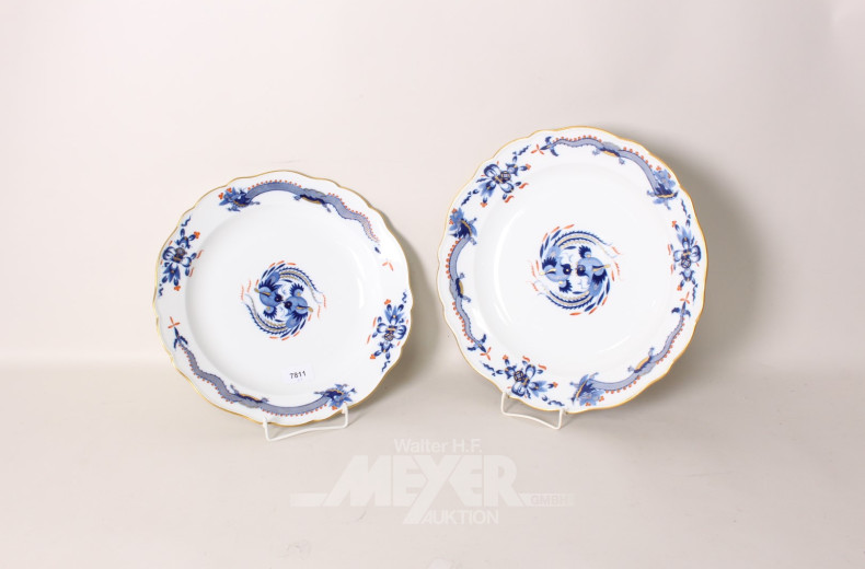 2 Porz.- Servierteller MEISSEN,