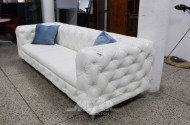 2 Chersterfield-Sofas, 3-Sitzer, Leder,