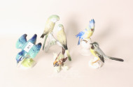 5 versch. Porz.-Vogelfiguren, u.a. ENS,