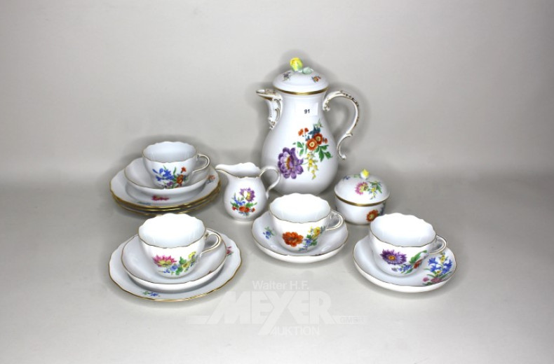 Porz. Kaffeeservice MEISSEN, 15-teilig,