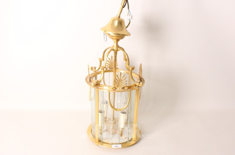 Deckenlampe, 4-flammig, im Empire-Stil,